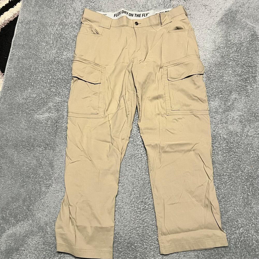 Duluth Trading Hiking Pants Mens 40 x30 (40x29.5) Cargo Sry on the Fly Tan